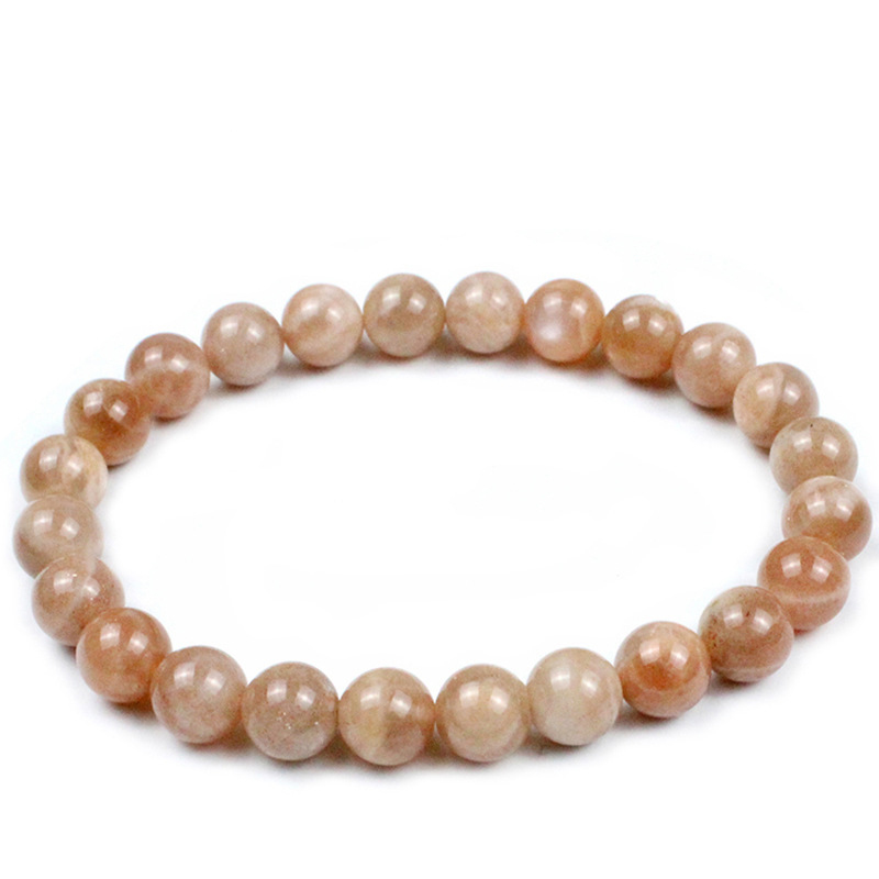 

High Quality Orange Carnelian Sun Stone Bracelet&Bangle Women Natural Stone 6/8/10/12MM Elastic Rope Jewelry Dropship, Golden;silver