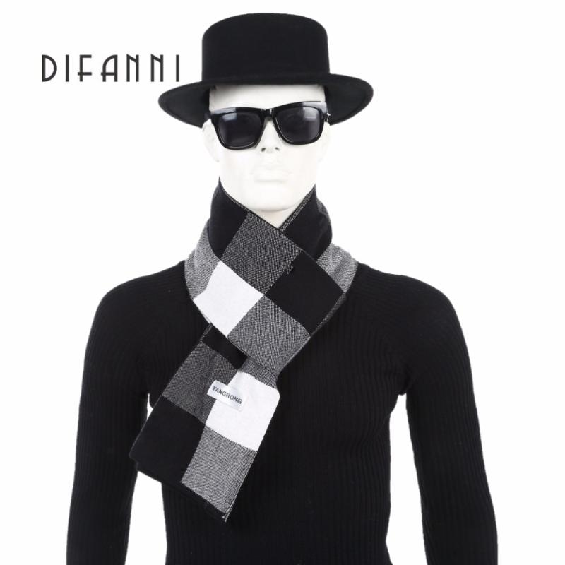 

Difanni Hot winter Big Size plaid scarf Men Long Neck Warm Cashmere Scarves Bufanda Wool scarf Knitting