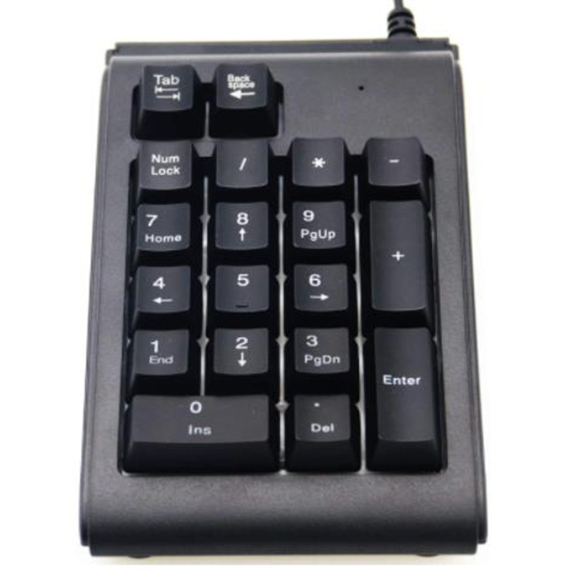 

Wired LED Backlit USB Numeric Keypad, USB Portable Slim Mini Number Pad Keyboard Full Size 19 Keys Big Print Letters