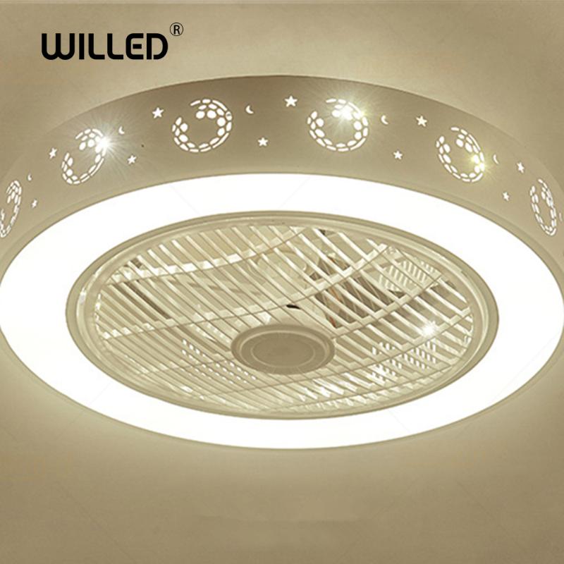 

55cm led ceiling fan lamp Fans with light bedroom lamps football children room home restaurant 40w three color changing