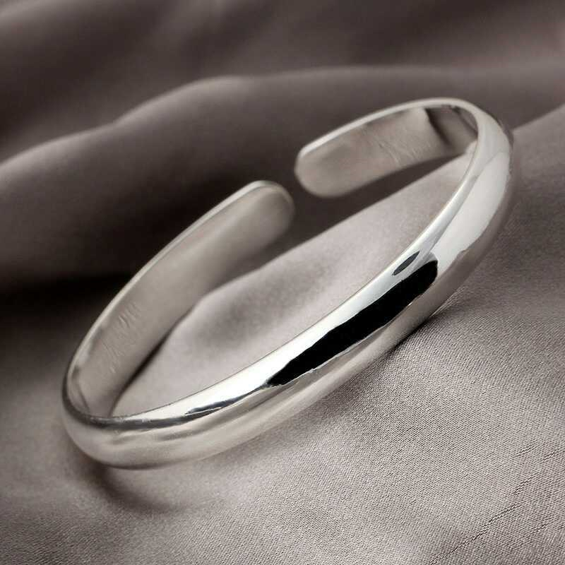

Womens Mens open Brecelet Plain Polished Finish Cuff unisex Bangle Open Male Cuff Bracelets & Bangles For Women Fashion Jewelry
