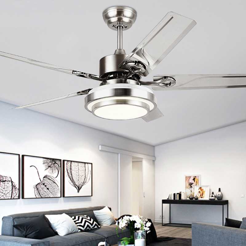 

42/48/52Inch Modern Style Creative Luxury Stainless Steel Ceiling Fan Light Nodric Restaurant Dining room Fan light 110V 220V