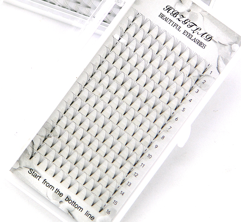 

wholesale price 16 lines volume 6D eyelash extensions 100% handmade synthetic hair russian volume lashes premade fans Faux Mink