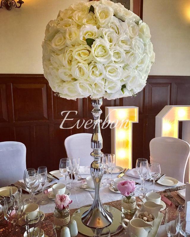 

Elegant wedding centerpiece gold silver metal flower stand votive candle holder wedding decoration candlestick