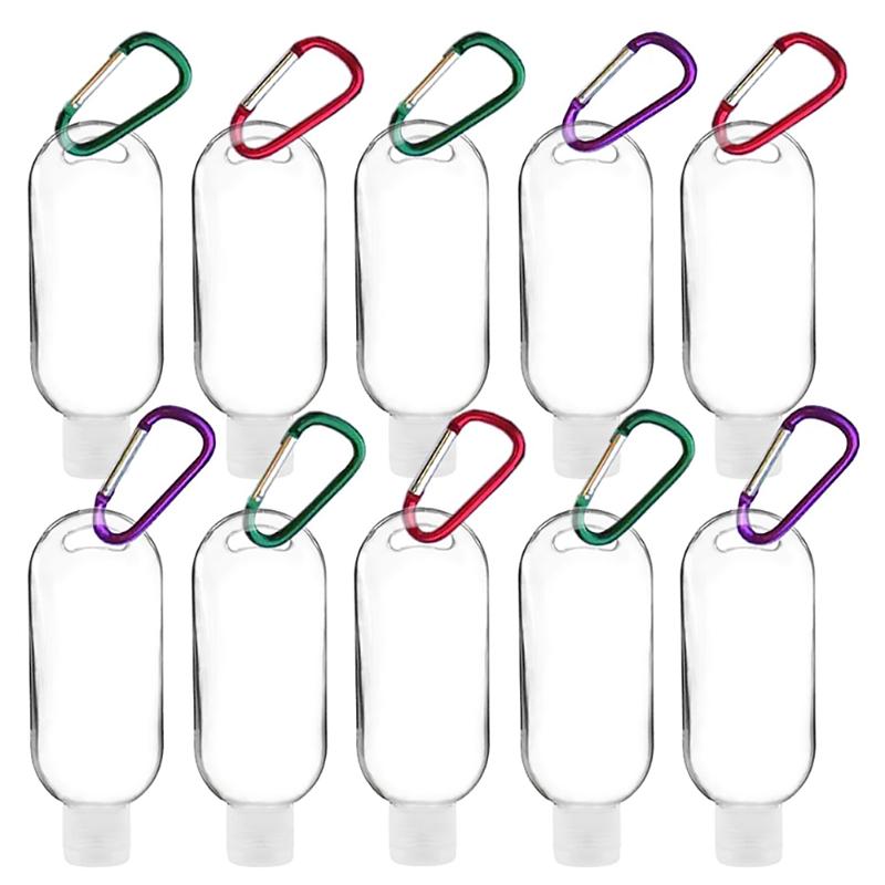 

Leakproof Keychain Containers Travel Squeeze Bottles Empty with Flip Cap 10 Pack for Family Outdoor Camping Accessories