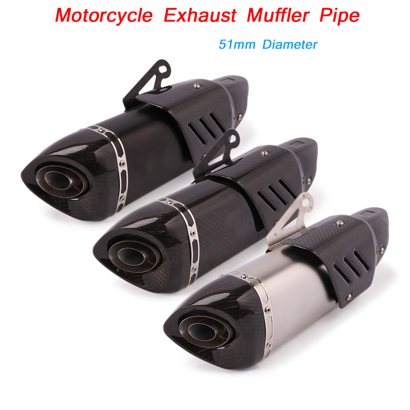 

Stainless Steel Carbon Fiber 450mm Exhaust Muffler Pipe DB Killer for 51mm Diameter Head Tail Vent Baffler Pipe