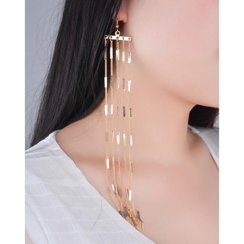 

Ingesight.Z Bohemia Long Tassel Drop Dangle Earring for Women Big Large Metal Earrings Vintage Earrings Jewelry Gift