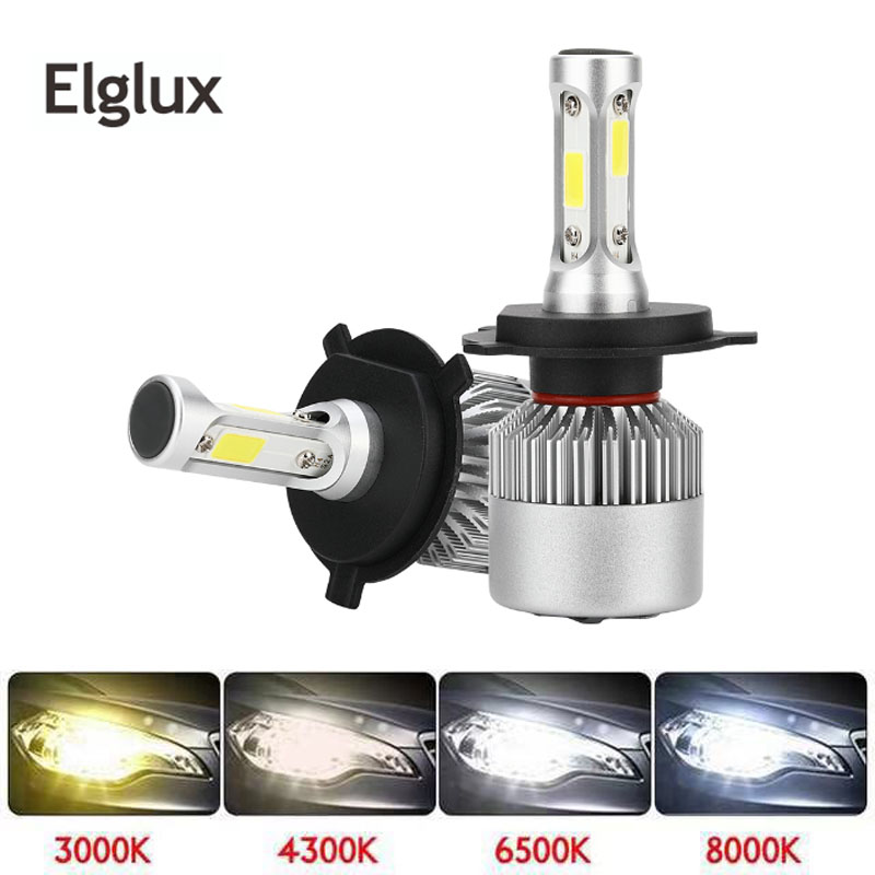 

2pcs H4 LED H7 H11 H8 4 H1 H3 9005 3 Auto S2 Car Headlight Bulbs 72W 12000LM Car Accessories 6500K 4300K 8000K led Fog light