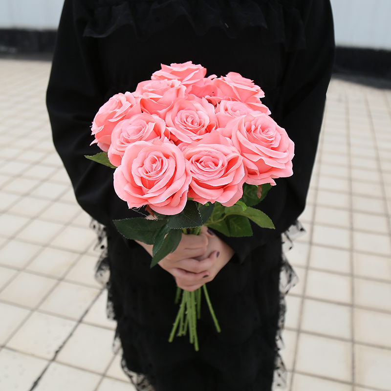 

10pcs/set Artificial flowers Silk French Rose Floral Bouquet Fake Flower Table Daisy Wedding Flower Home Decor Party Flores, White