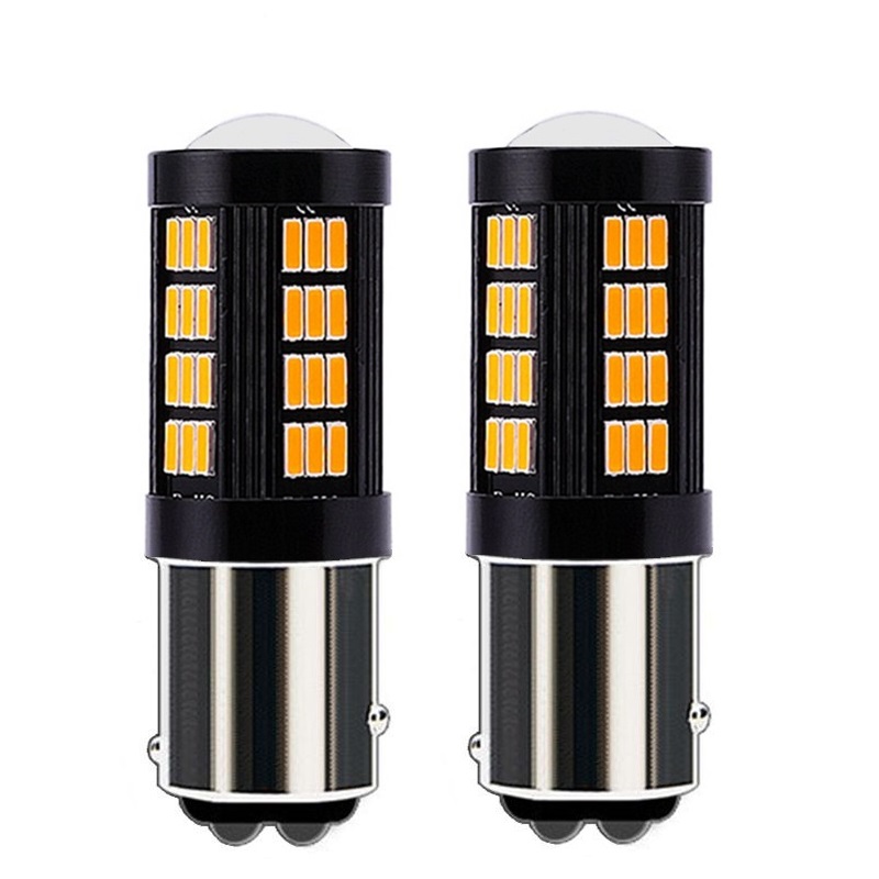 

2Pcs 1157 P21/5W BAY15D High Quality 66 LED Car Direction Indicator Bulbs Brake Lights Auto Rear Fog Lamp Daytime Running Light, As pic