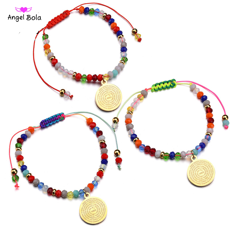 

Natural Stone Beads Charm Bracelets for Women 3 Styles Red String Virgin Mary Bracelets for Women Jewelry