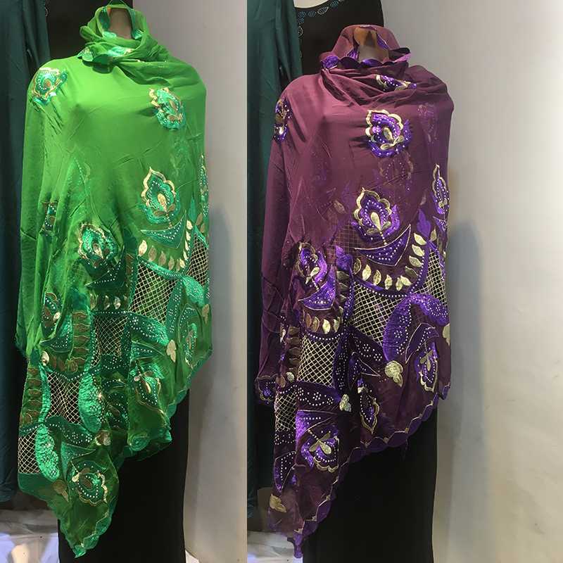 

Ramadan African Dubai Cotton Pray Emroider Ring Diamond Shawl Wrap Lace Stole Net Scarf Headband For Lady
