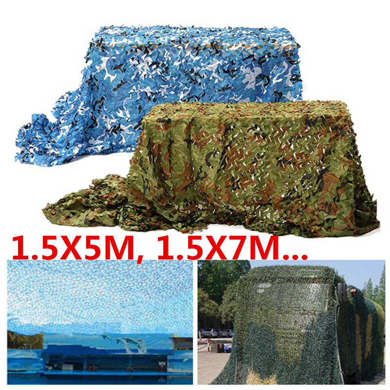 

Sea Blue Camouflage Netting Woodland Green Camo Net Sunshade Camping Blinds Party Decoration Car Cover
