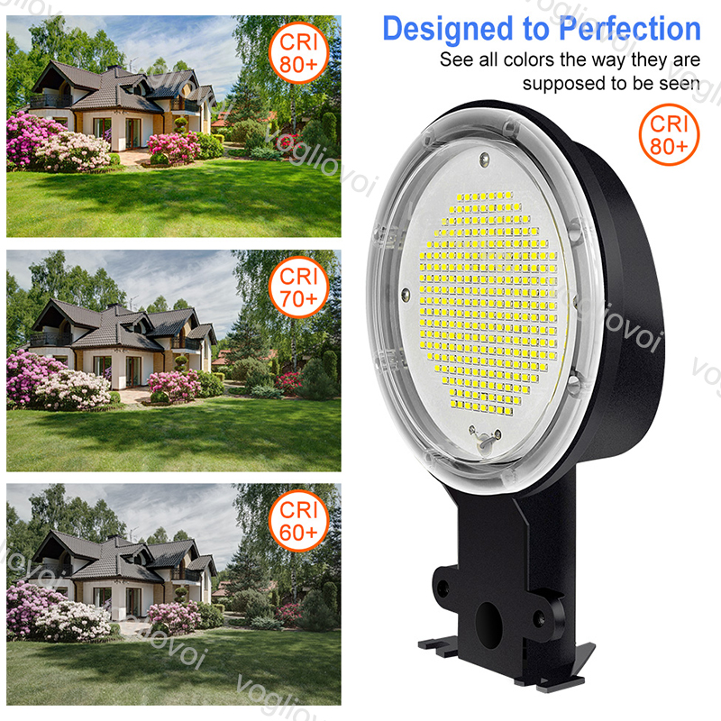 

Street Lights Smart Light Sensor 35/50/70/80/100/120W Barn Lamp 100-277V Floodlights Waterproof Outdoor Lighting For Tennis Court Garage DHL
