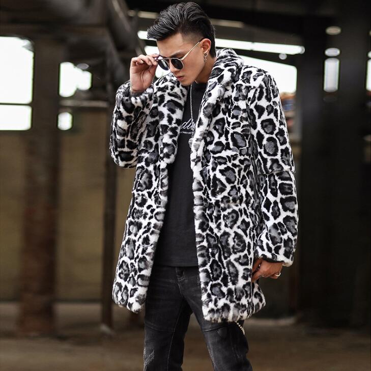 

Leopard faux mink fur leather jacket mens warm fur leather coat men loose jackets winter autumn thicken jaqueta de couro fashion m302, Black