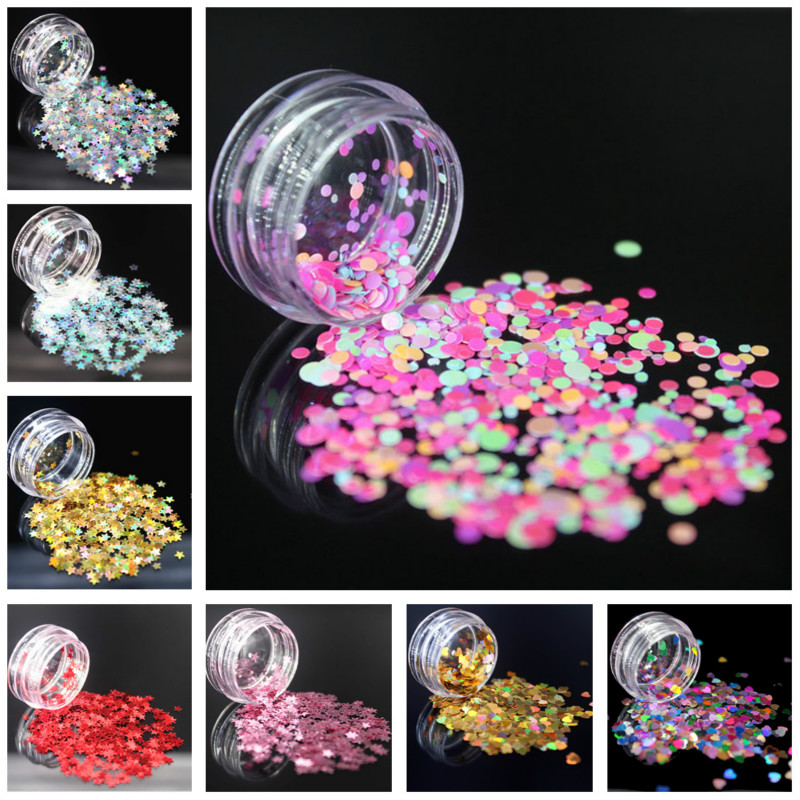 

Mixed Size Ultrathin Sequins Colorful Nail Art Glitter Tips UV Gel 3D Nail Decoration Manicure DIY Accessories 2020 NEW