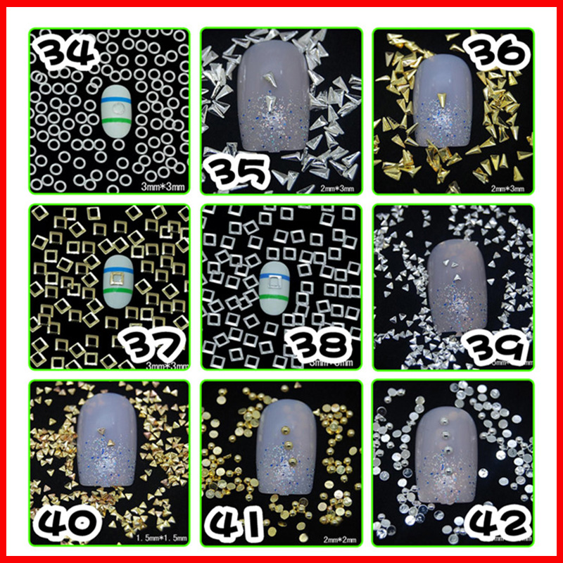 

Rivet punk style Nail Rhinestone Crystal Nail Accessories For Nails 3D Art Mixed Decoration Gems Need Gel Polish