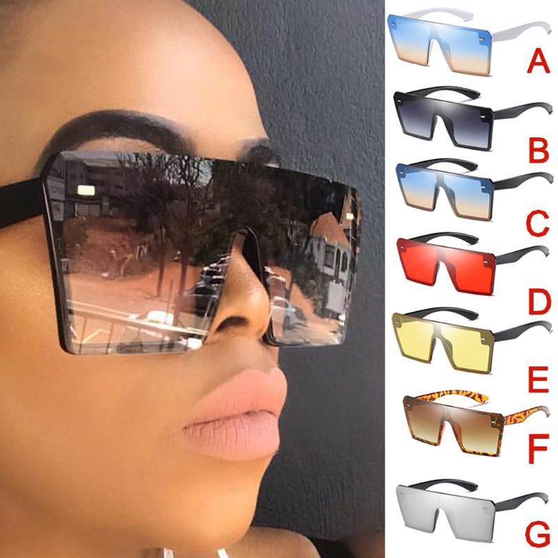 

retro large Sunglasses square frame women men 2020 sun glasses beach sunproof