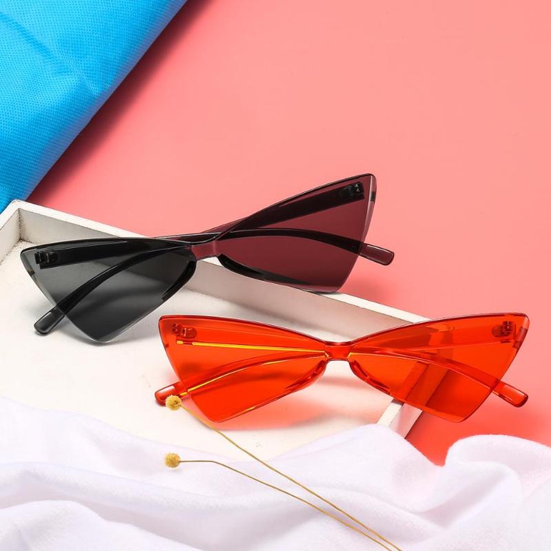

Women Men Street Vintage Triangle Fashion Eye Glasses Metal Cat Eye Sunglasses Plastic Driving Sun Glasses Fashion Shades