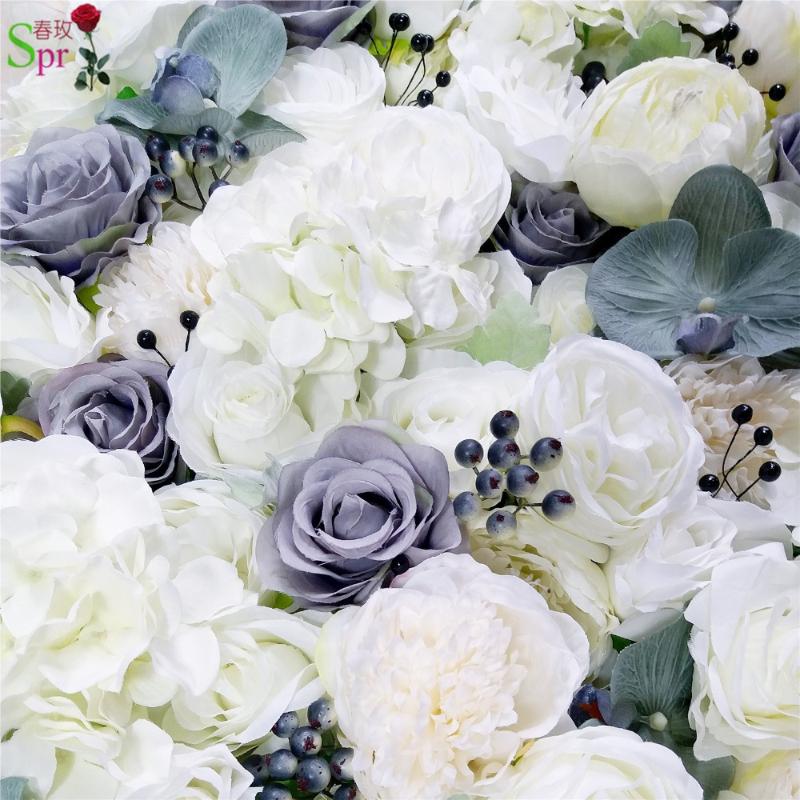 

SPR high quality 3D flower wall panels with artificial berry orchids wedding backdrop artificial rose flower arrangements, 10pcs like picture