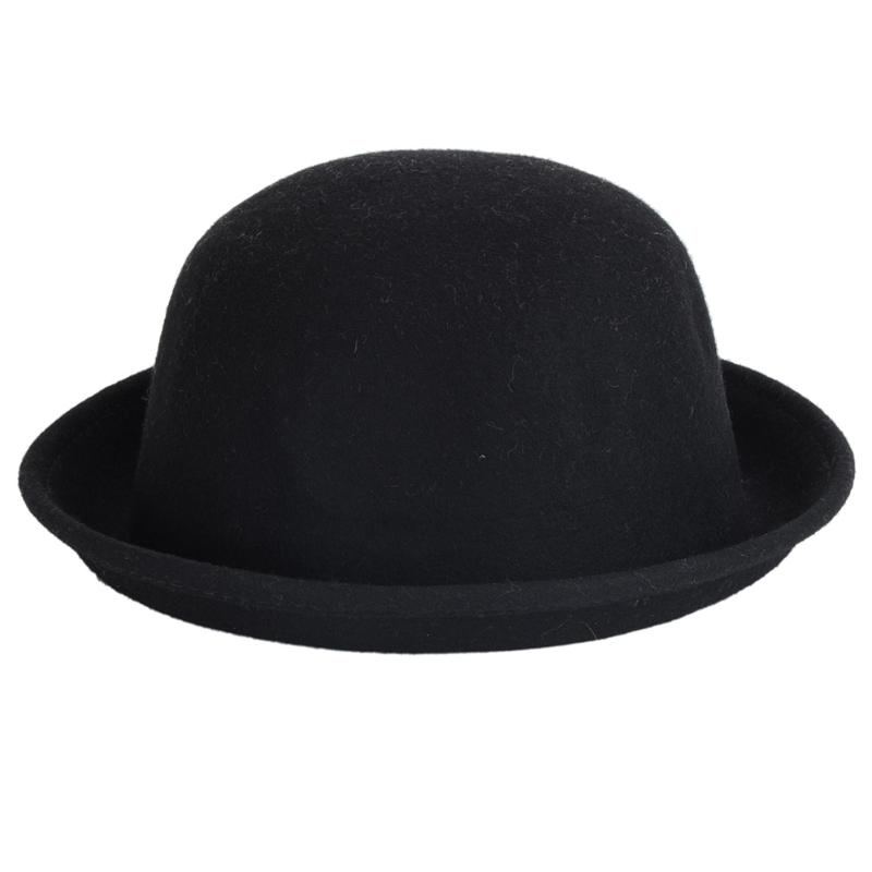 

New Woman Hats Fedoras Vintage Fedora Chapeau Feutre Winter felt Sombreros de fieltro Solid Fedoras Hats Cappello Bombetta Caps, Peacock green