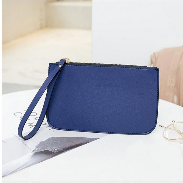 

New Pu Leather Wallets Wristlet Women Purses Clutch Bags Zipper Colorful, Multi