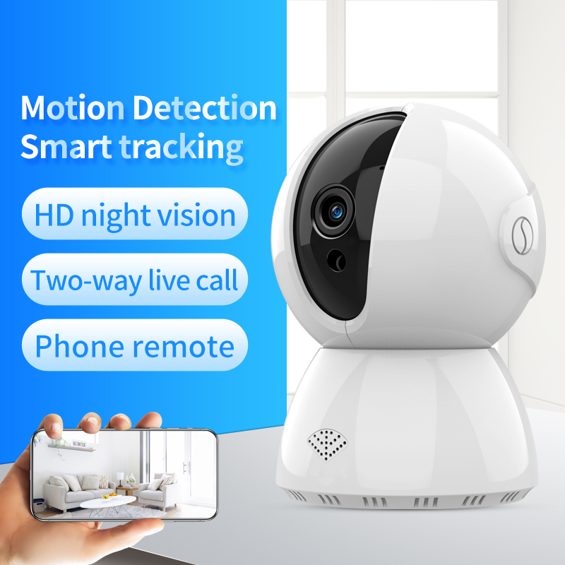 

indoor ip camera WiFi Pan&Tilt 2-way audio remote access SD card slot E1