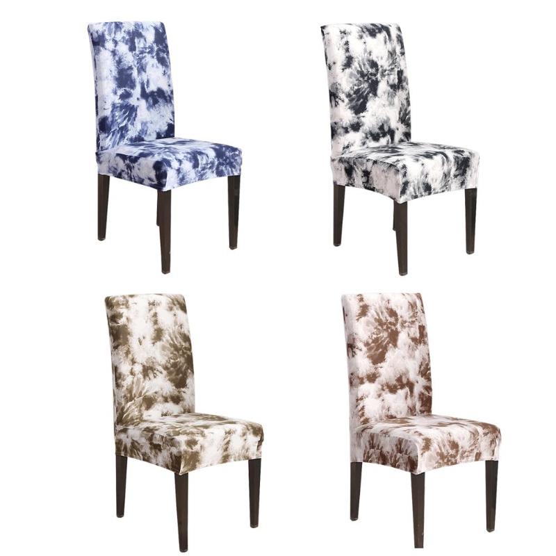 

Stretch Chair Covers with Printed Pattern Banquet Seat Protector Chair Slipcover for Dining Room Home Party Hotel Wedding