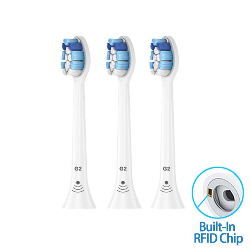 

Oral Care G2 Sonic Electric Brush Heads Compatible With RFID Chip Smart Brush HX6013 HX6511 HX9140 Universal