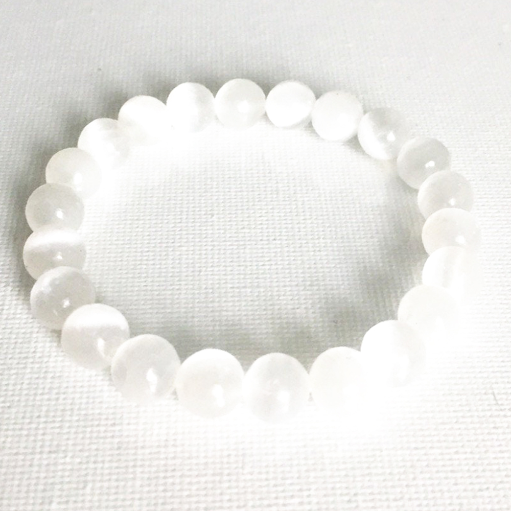 

Crown 8 Mala Genuine Bracelet Stone Womens Mm Design MG0812 Chakra Reiki Bracelet Simply Yoga Selenite Qbpwb, Slivery;brown