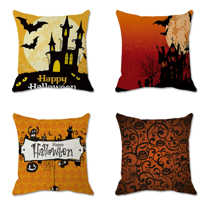 

Halloween Pillowcases New Fashion Scary Pattern 45x45cm Square Pillow Case Home Pillow Accessories Halloween Party Decorations