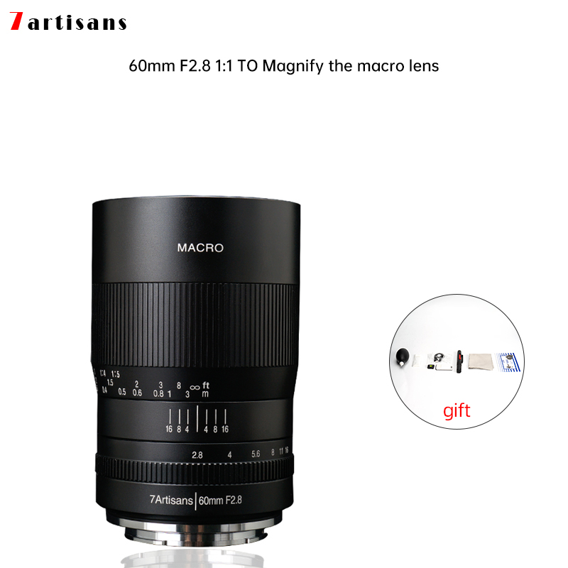 

7artisans 60mm f2.8 magnification macro lens is suitable for the Canon EOSM EOSR E Fuji M43 nikon z Mount