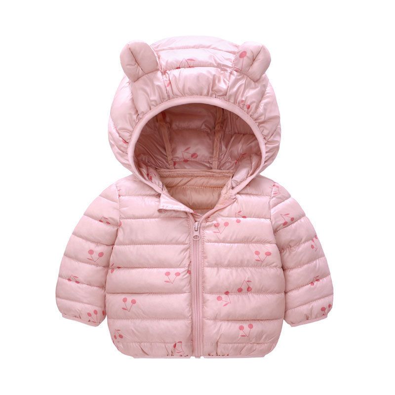 

Autumn baby boy warm hooded jacket for toddler girl ear coat kids baby girl winter jacket kids, As picture