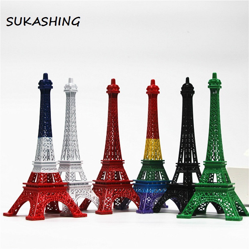 

7 Inch(18cm) Paris Metal Colorful Color Eiffel Tower Centerpiece for Wedding Decration Home Decoration Accessories