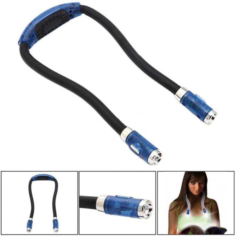 

Flexible Neck Hug Book Light LED Reading Lamp 4 Modes Camping Lamp Hanging Neck Night Reading Hands-Free Bedroom Lighting H