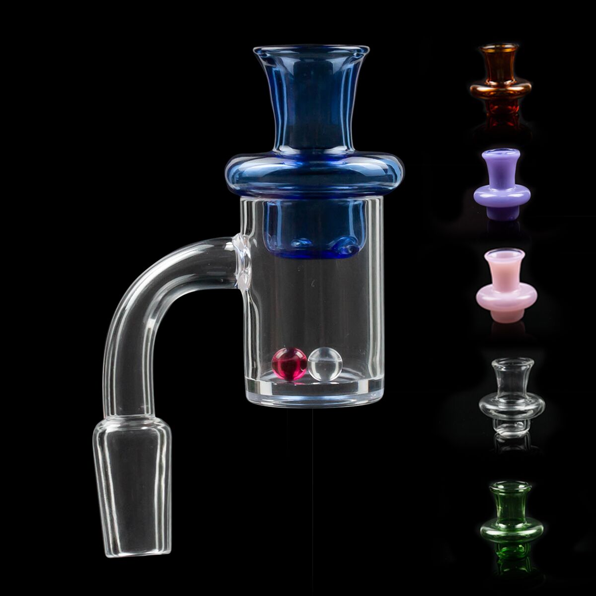

Smoking Accessories 25mm Quartz Banger Set with Spinning Carb Cap Terp Pearl Ball Insert Domeless Bucket for Glass Bong