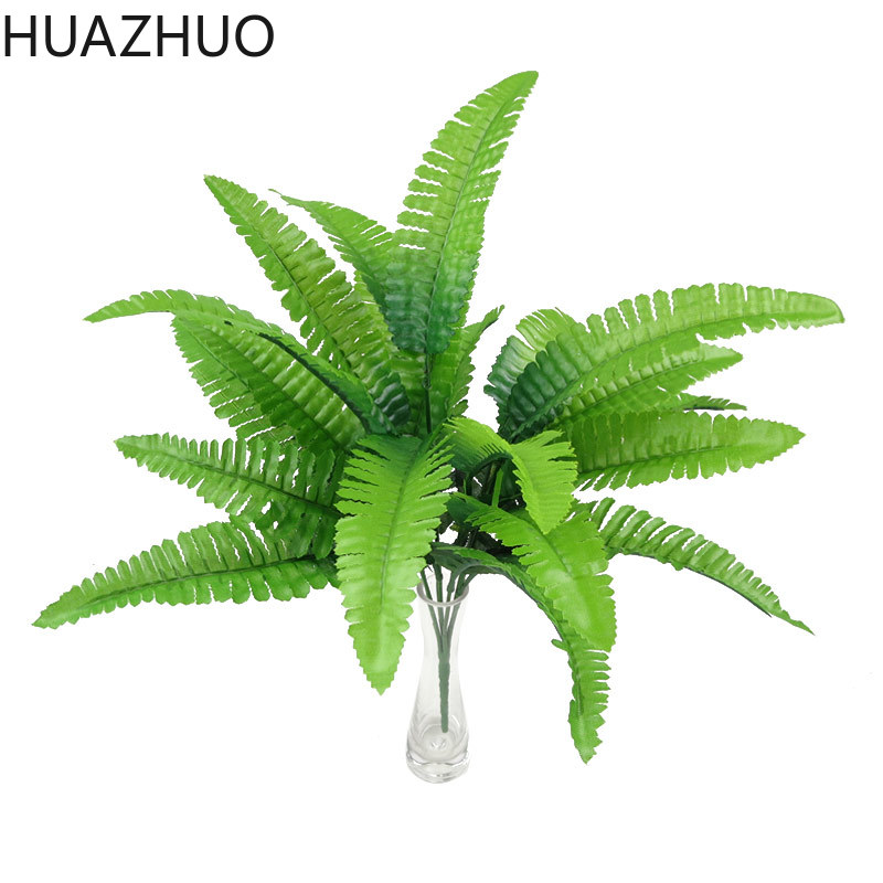 

7 Forks Simulation Green Plant Plastic Fake Foliage Artificial Persian Grass Leaves Home Garden Decoration Ornament, A3