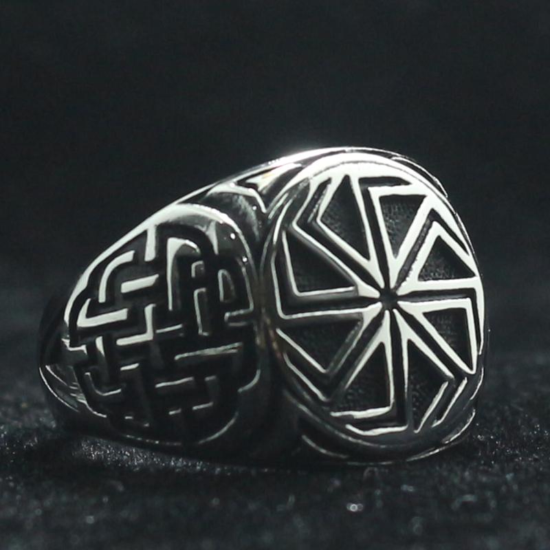

316L Stainless Steel Cool Punk Gothic Vikings Slavic Amulet Ring Newest