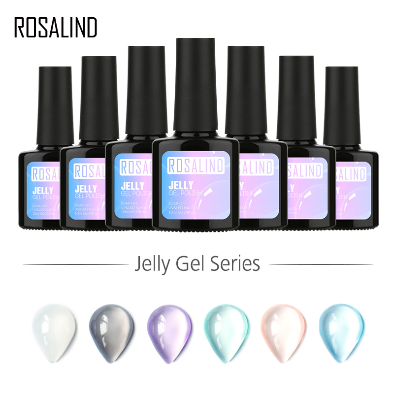 

Rosalind Gel 10Ml Jelly Series Gel Nail Polish Long-Lasting UV Led Lacquer For Nail Extension Design Art Manicure M01, Rbg07