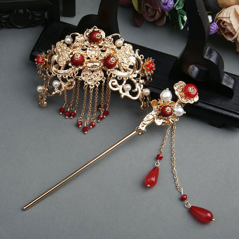 

Fairy Tassel Hair Clip chinese Style women Headdress bride hair Ornament Hairpin