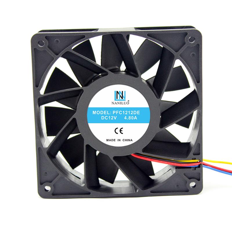 

NANILUO PFC1212DE 120*120*38mm 12038, 1238 12CM DC 12V 4.80A servidor inversor ventilador de refrigeración para BTC BCH juntamen