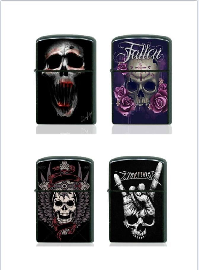 

New popular LOGO windproof kerosene lighter skeleton front page can be customized LOGO
