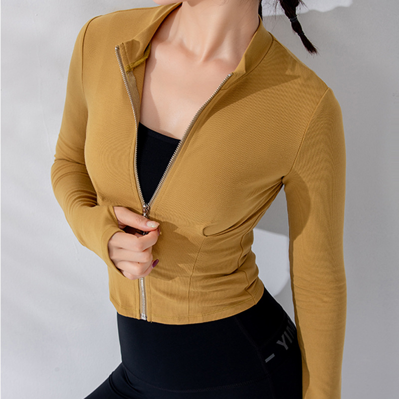 

Women Sport Jackets Mesh Patchwork Fitness Quick Dry Yoga Coat Zipper Running Jacket Female Sportwear Slim Gym Workout Tops, Black