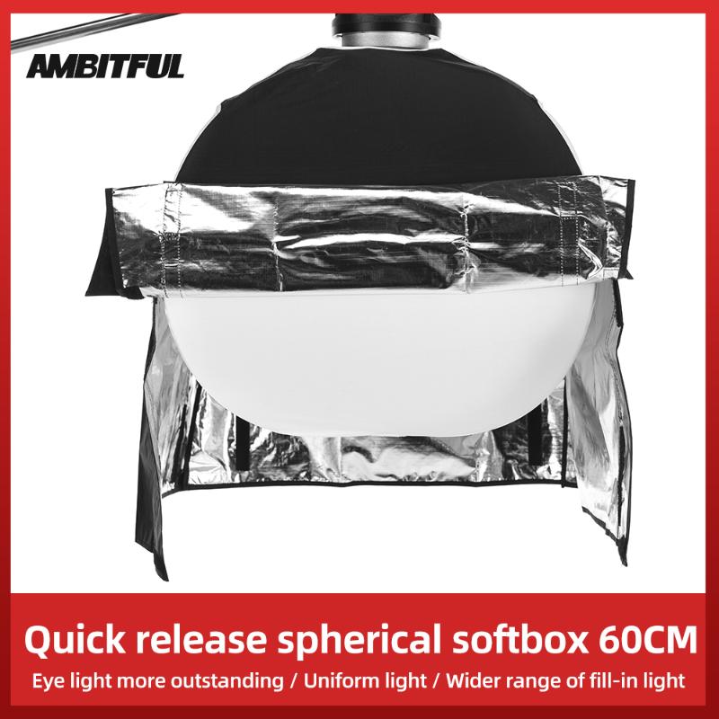 

AMBITFUL 60cm Collapsible Sphere Softbox Paper Lantern Ball Shape Globe Diffuser for Bowens Elinchrom Prodoto Mount Studio Flash