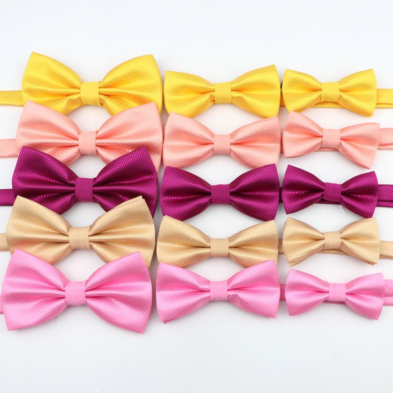 

3 Size Parent-Child Bowtie Set Solid Colour Kids Pets Chic Family Butterfly Party Dinner Wedding Design Cute bow tie Accessory
