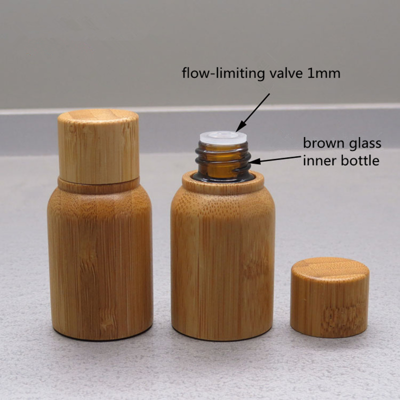 

10/20/30PCS 10ML Bamboo Shell Emulsion Oil Bottles Essence Containers Refillable BottleS Sample