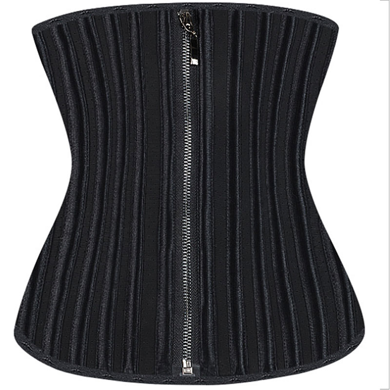 

Bustiers & Corsets 29 Steel Boned Latex Waist Trainer Corset Zip Up Rubber Bustier Super Tight Korse Plus Size Femme Gorset Underbust Korset, Black