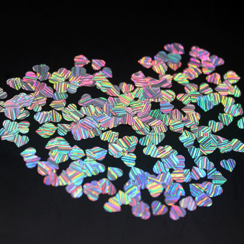 

2020 NEW 1 Pcs Laser Shiny Heart Ultrathin Sequins Nail Art Glitter Tips UV Gel 3D Nail Decoration Manicure DIY Accessories