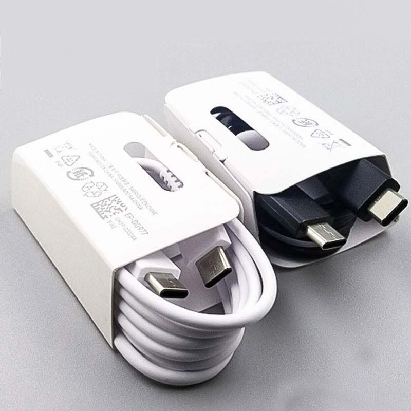 

Original OEM Quality 1m 3FT USB C Type-C to Type C Cables Fast Charging Charger Cable for Samsung Galaxy S22 S21 S20 S10 S9 S8 S7 note 10 Plus Support PD Quick Charge cords, White