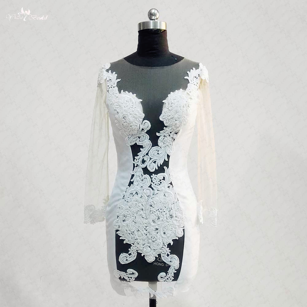 

RSW1001 Short Wedding Dress Sexy Vestido De Noiva Curto, Gray